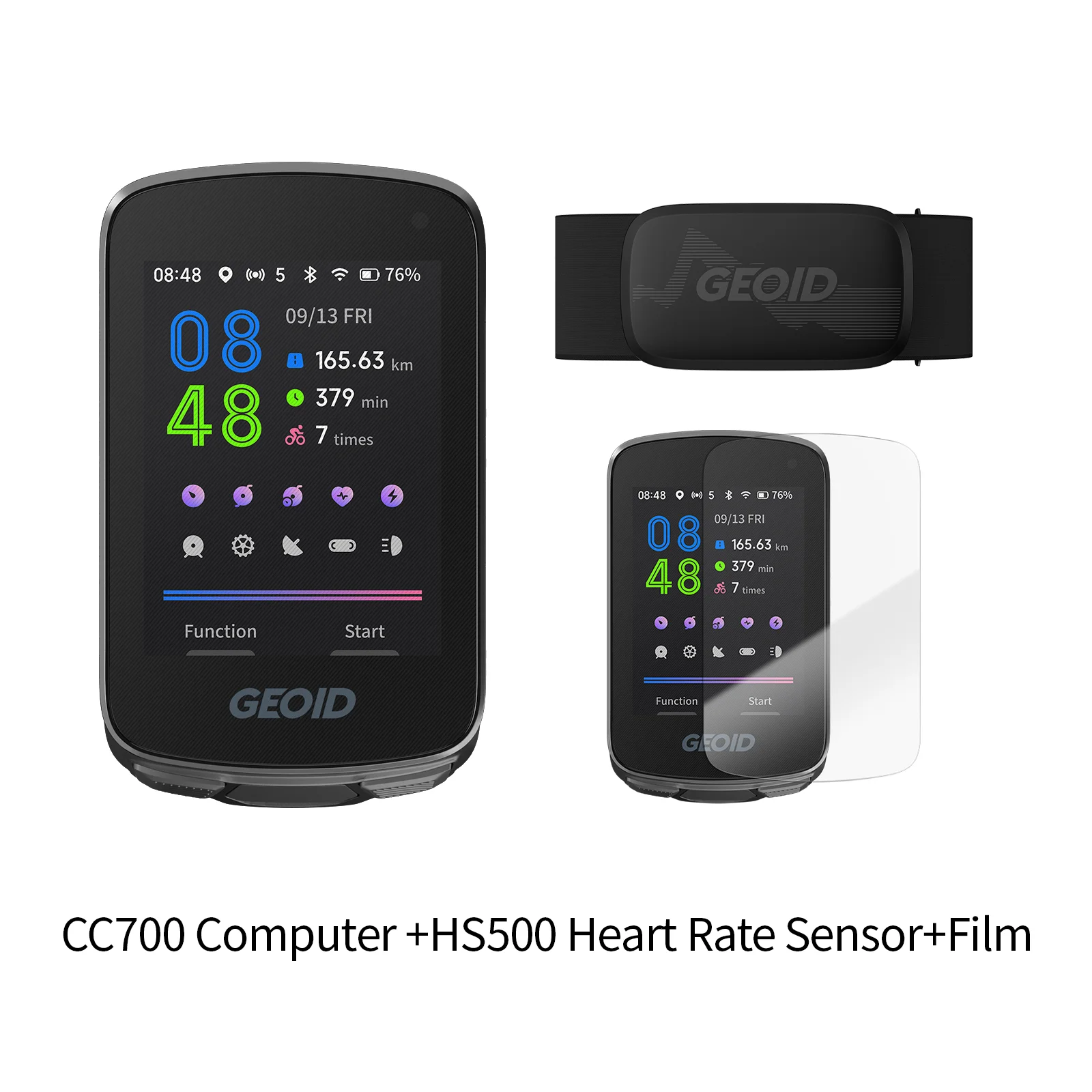GEOID CC700 バイクコンピュータ ワイヤレスカラースクリーン ANT+