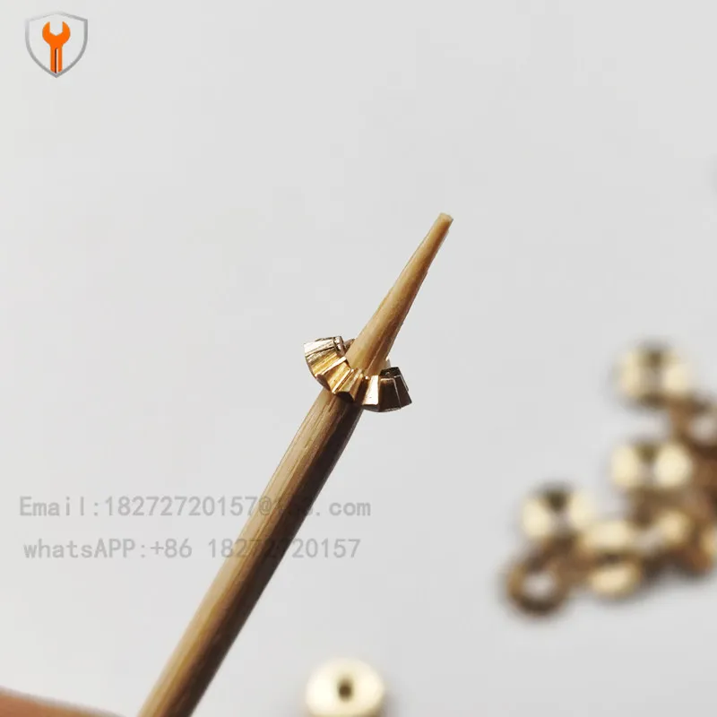 0.4 Modulus 12 Tooth Shaft Hole 2 Step Bevel Gear 90 Degree Right Angle Transmission Brass Metal Bevel Gear Model