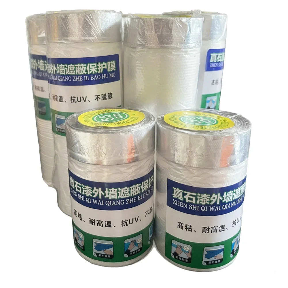 

pre-Tape Car Paint Masking Film,Protective Film,Plastic Dropping Cloth Cover for Auto Coating Cover Heavy Duty Aluminum Foil