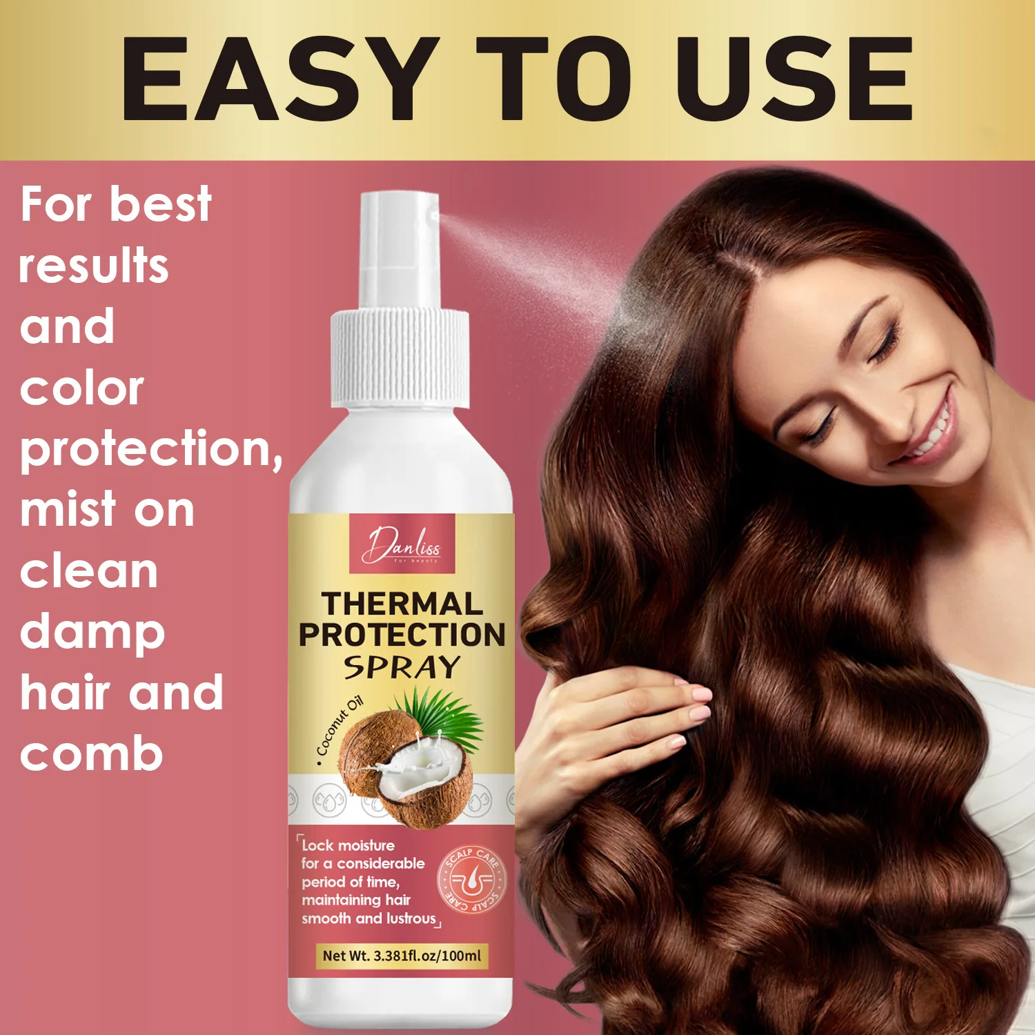Kokosöl-Wärmeschutzspray - Pro – Heat Protectant Spray Bewertung und Preis