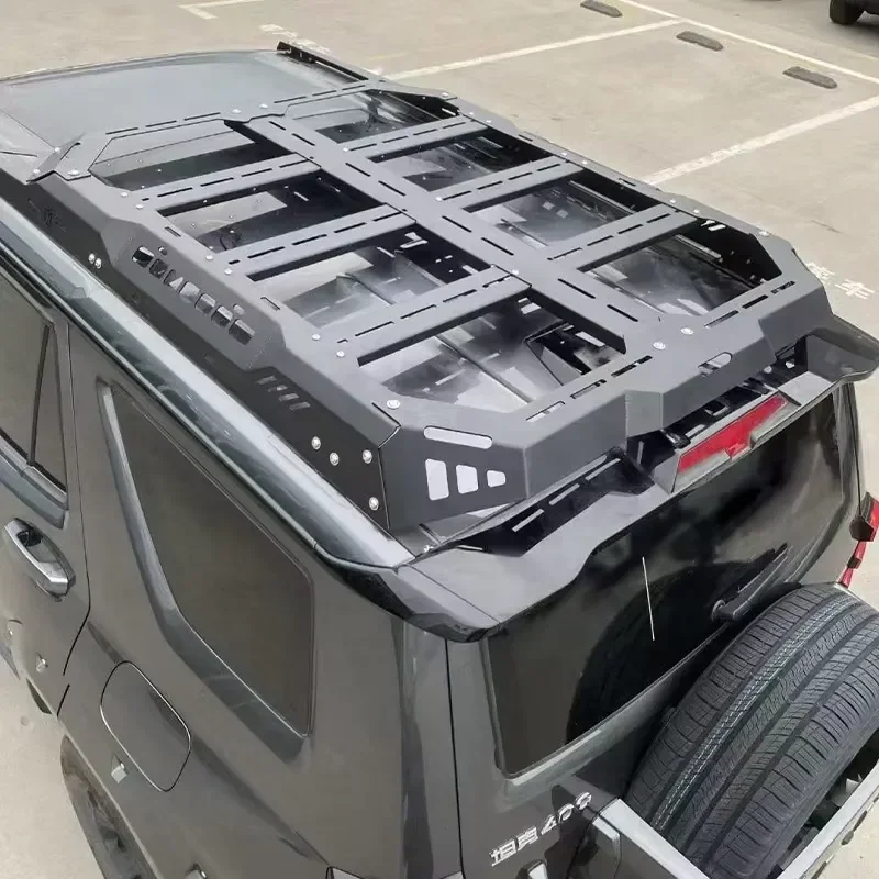 Aluminum Alloy Fuel Tank 400 Mechanical Roof Rack with 120kg Load-Bearing Side Tent Ladder Expansion Platform for Outdoor Campin