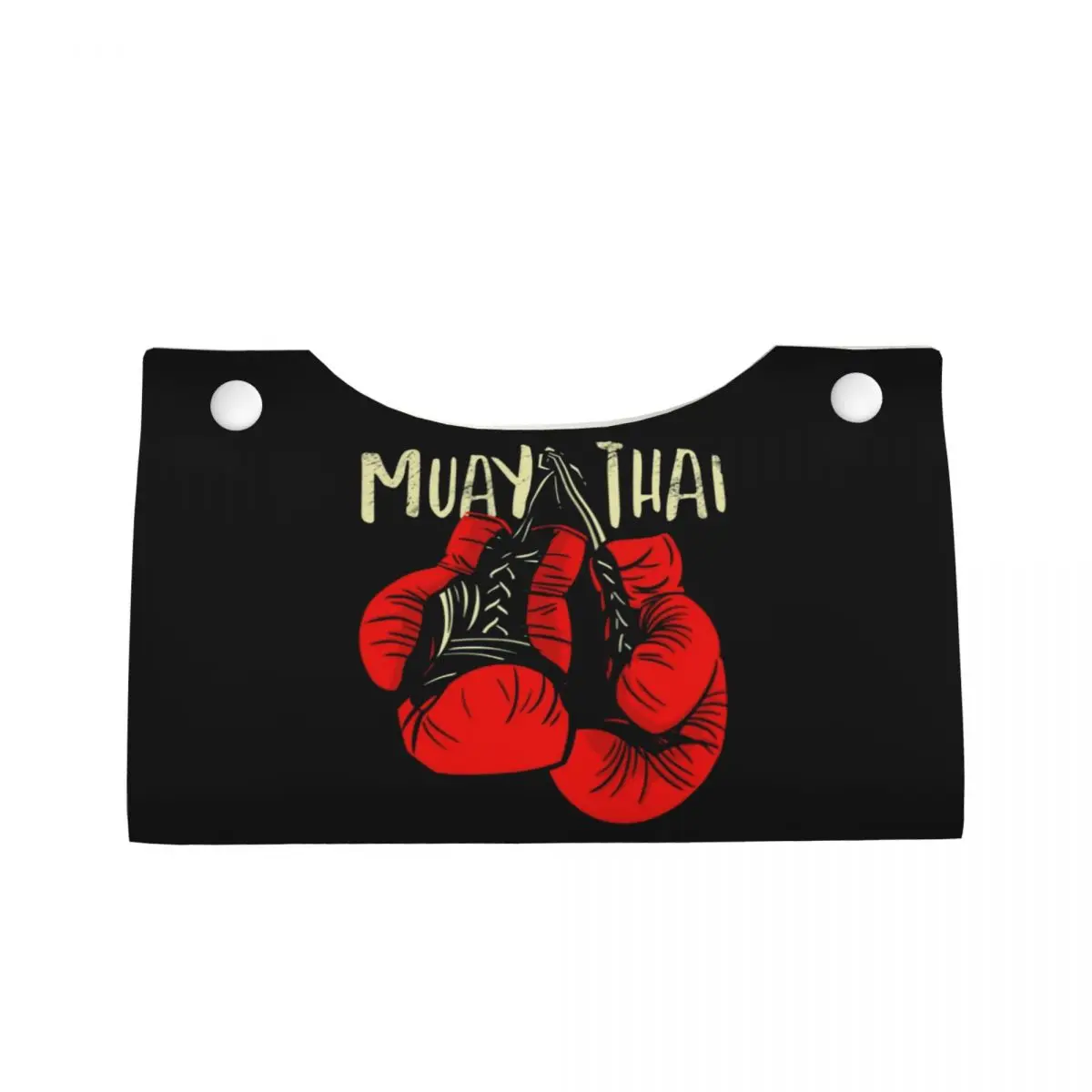 Custom Muay Thai Gloves Tissue Box Holder Rectangular Thailand Boxing Fighter PU Leather Facial Tissue Box Cover for Car Office