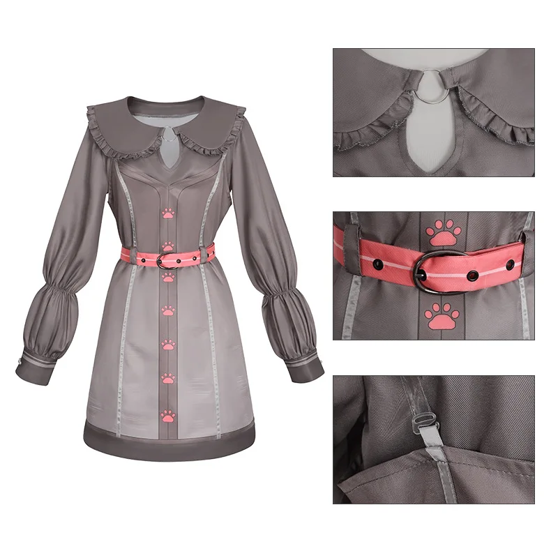 مشروع Sekai Miku تأثيري Mizuki Akiyama Momoi Airi زي Amia الوردي لطيف القط تنورة مجموعة سترة قميص الجوارب الذيل الزي شعر مستعار