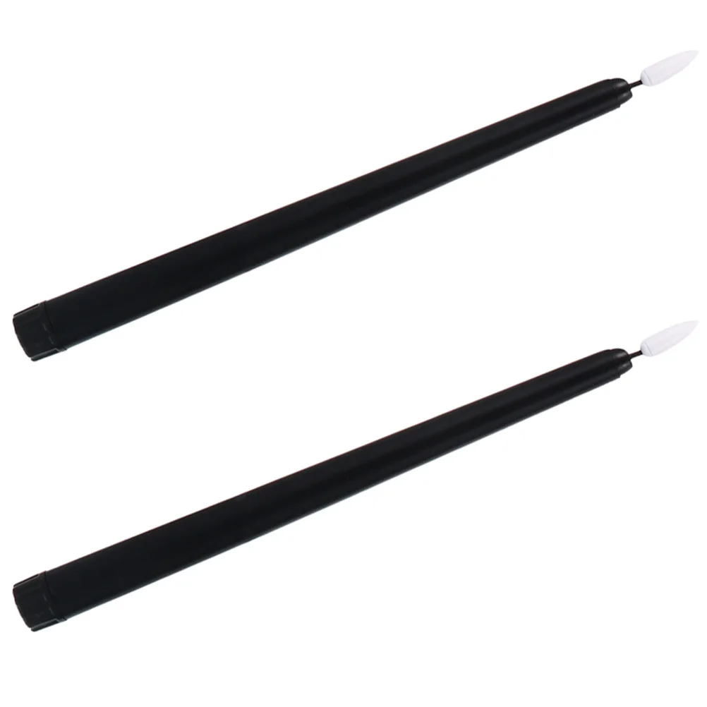 2 قطعة مصباح قضيب طويل Led لديكور حفلات الهالوين، ضوء عديم اللهب، شموع تعمل، مصباح ديكور، #2