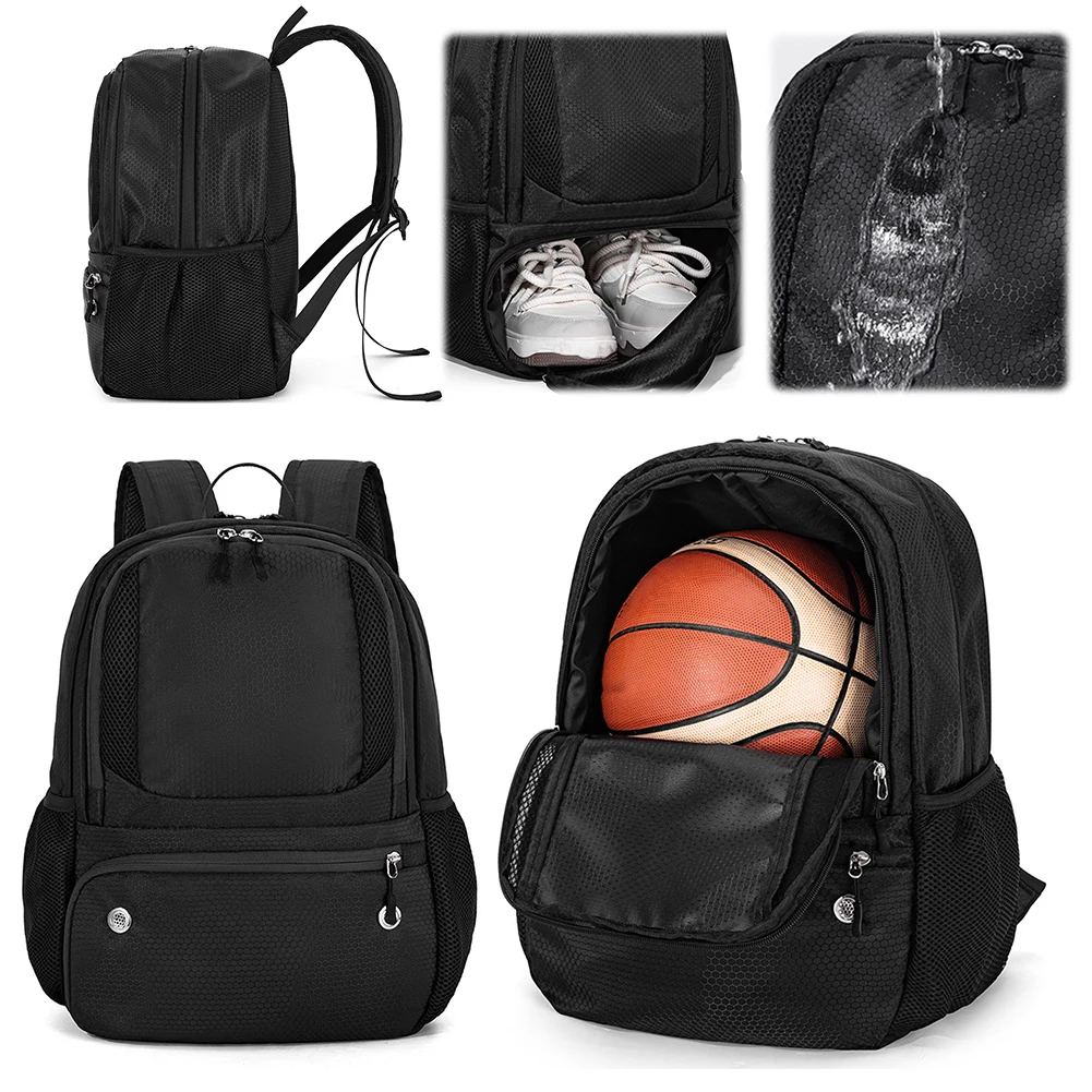 Basketball Backpack Sports Training Equipment Bag with Ball and Shoe Compartment Large Capacity for Volleyball Swim Travel