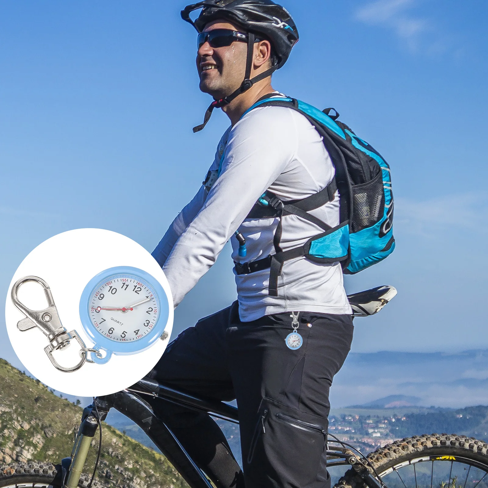 ممرضة جيب الفولاذ المقاوم للصدأ الزجاج كوارتز فوب ساعة للموظفين الطبيين المفاتيح قلادة التمريض ساعة الجيب الزخرفية