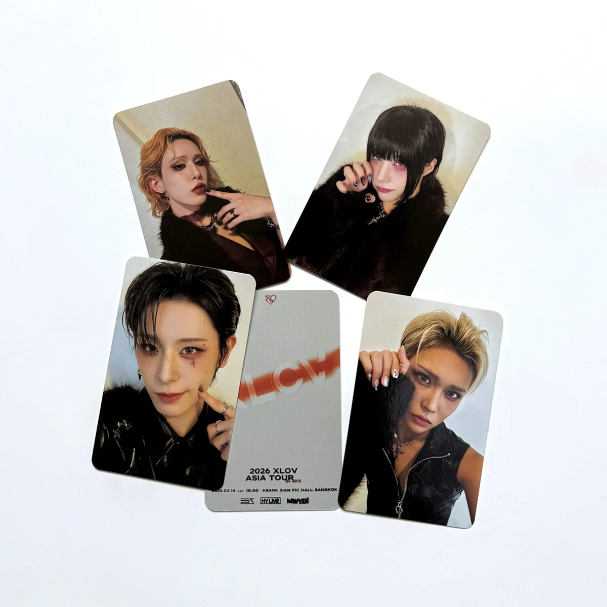 4Pcs/Set Idol Group XLOV New Series Asia Tour 2026 In Manila Periphery Lomo Cards Postcards WUMUTI RUI HARU HYUN Fans Gifts image 3