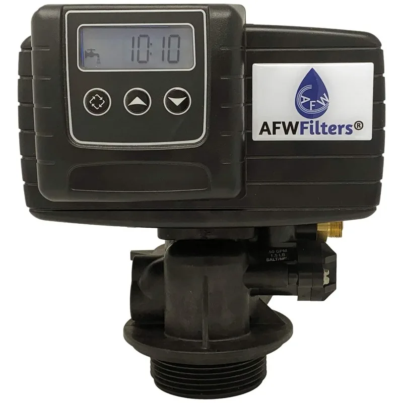 AFWFilters Construído Fleck 48.000 Sistema de amaciante de água com válvula medidora digital 5600sxt Jugo de 1"