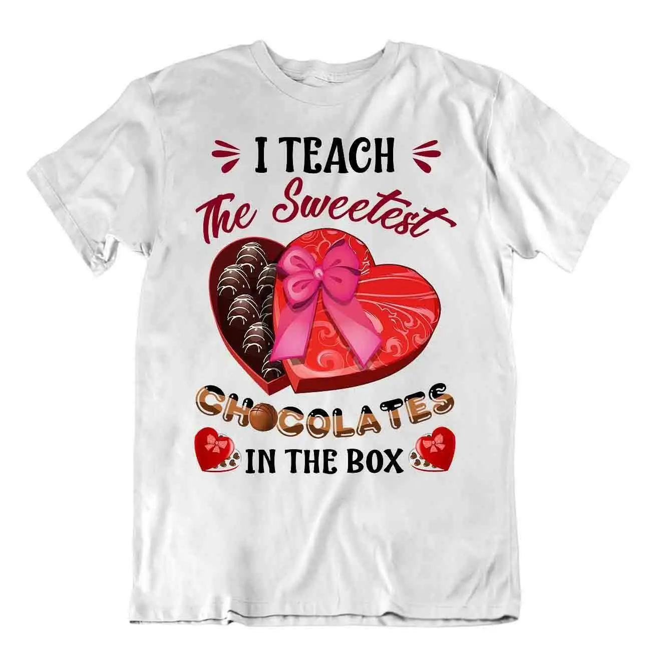 I Teach The Sweetest Chocolates T-SHIRT Best Sweet Box TEE Educator New SHIRT