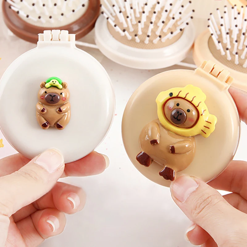 New Capybara Air Cushion Anti Static Massage Brush Plush Hair Combs Portable Cute Kapibala Airbag Comb Hair Styling Tool