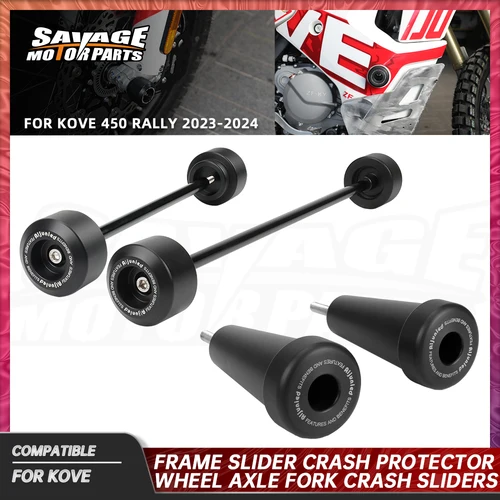 Imagen 1 del producto 2024 450 marco de rally Protector deslizante contra choques para KOVE 450 Rally 2023 motocicleta eje de rueda delantera trasera horquilla piezas deslizantes de choque