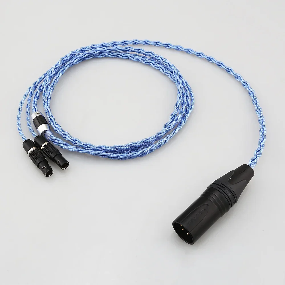 HIFI 2.5mm/4.4mm/3.5mm OCC Litz 실버 도금 업그레이드 케이블 Focal Utopia Fidelity Circumaural 헤드폰