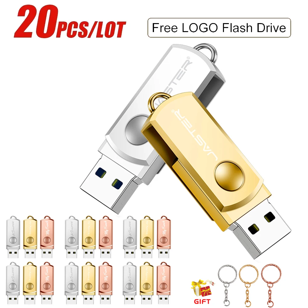 

20 шт./лот, вращающийся мини-металлический USB-флешка, 16 ГБ, бесплатный логотип, 64 ГБ, серебряный флэш-накопитель, 32 ГБ, 100% реальная емкость, U-диск