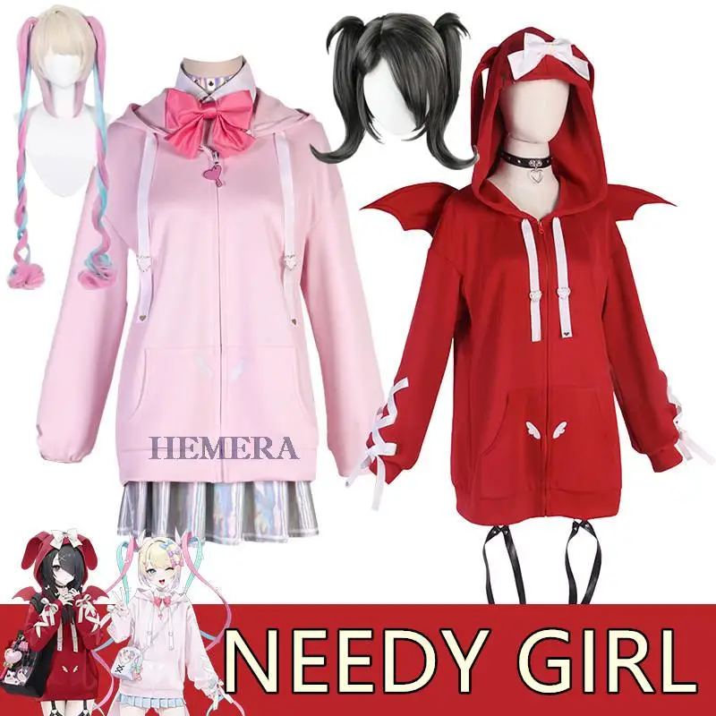 

Game NEEDY GIRL OVERDOSE Ame/KAngel Cosplay Costume Halloween Outfits Women Uniform Role Party Sweater Coat Darly Wear