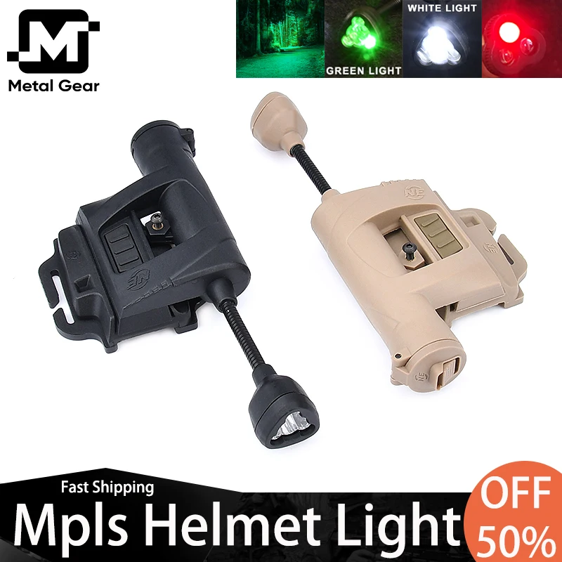 

Tactical Helmet Light Charge Mpls 4 Modes Green Red IR Laser Lamp Military Outdoor Hunting Energy Saving FAST Helmets Flashlight