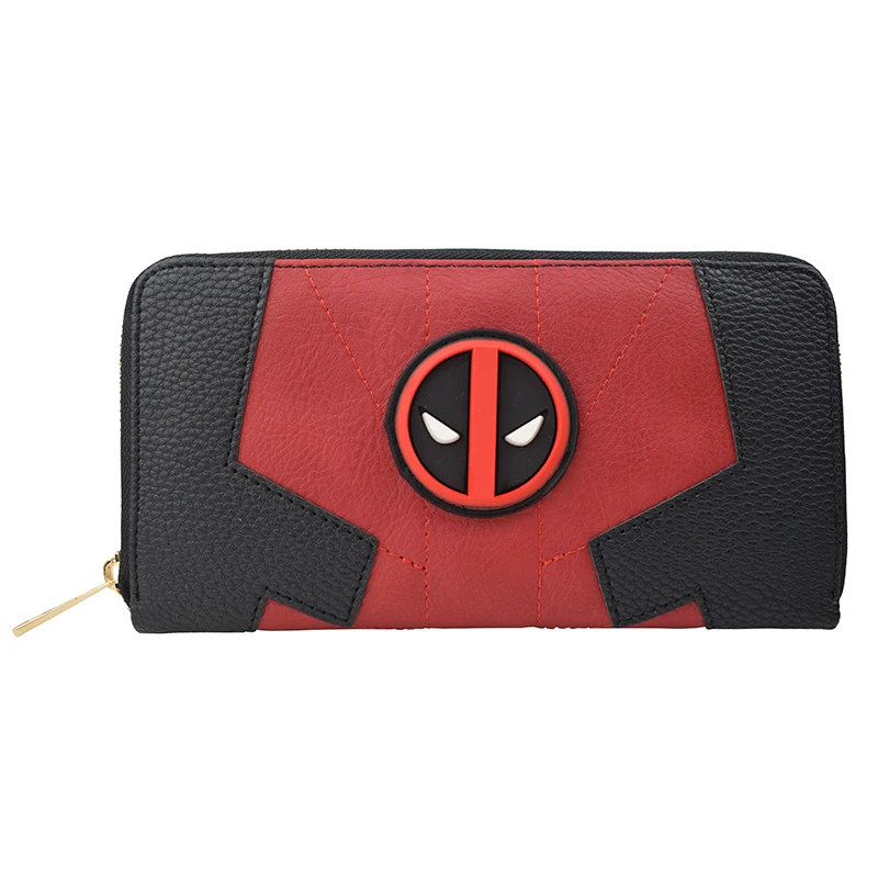 MINISO-billeteras largas de Deadpool de Marvel Comics para mujer, monedero de alta calidad, tarjetero