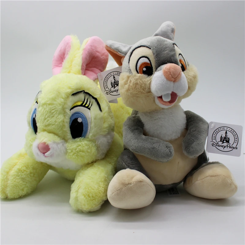 1piece Original Disney Movie Bambi Miss Bunny rabbit Thumper Rabbit Cartoon Plush Toy animal Dolls High Quality Gift For kids