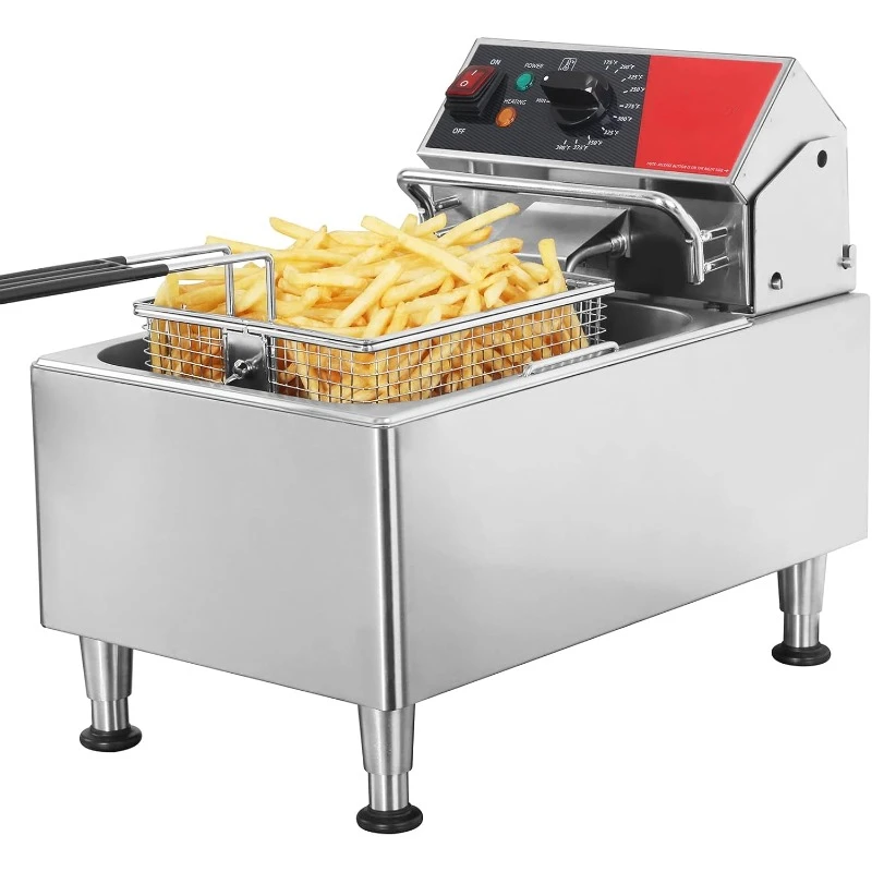 

Электрическая фритюрница с твердой корзиной для легкой сборки и съемный масляный контейнер для ресторана и домашнего использования