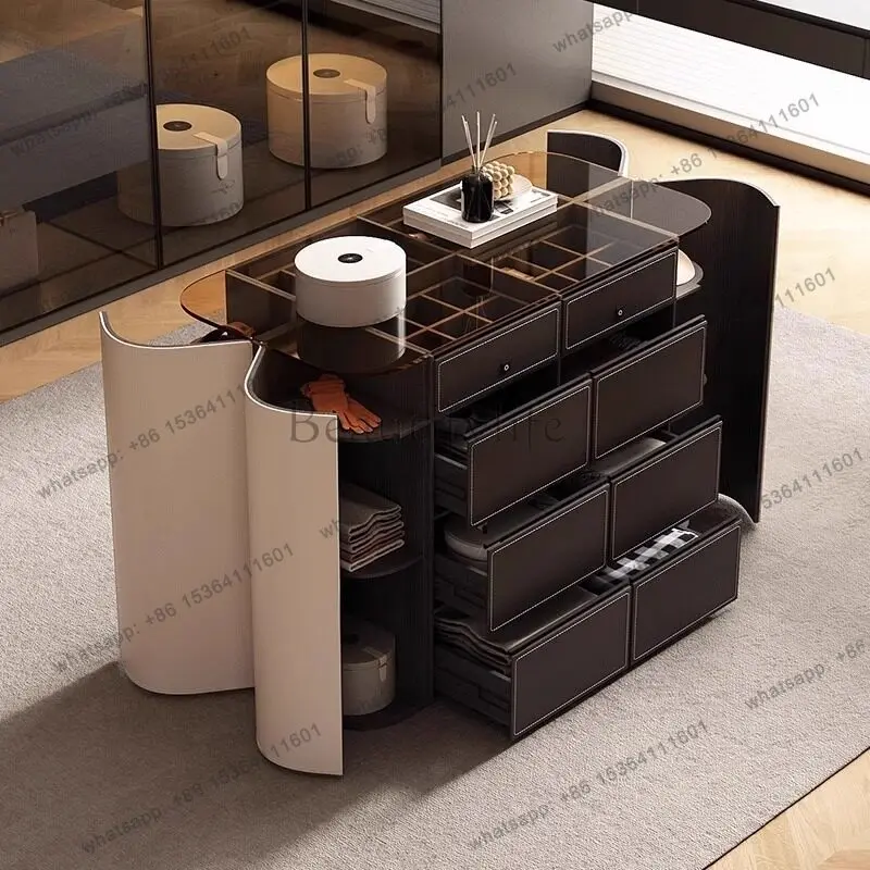 Modern simple with lock cloakroom, island cabinet, dresser integrated