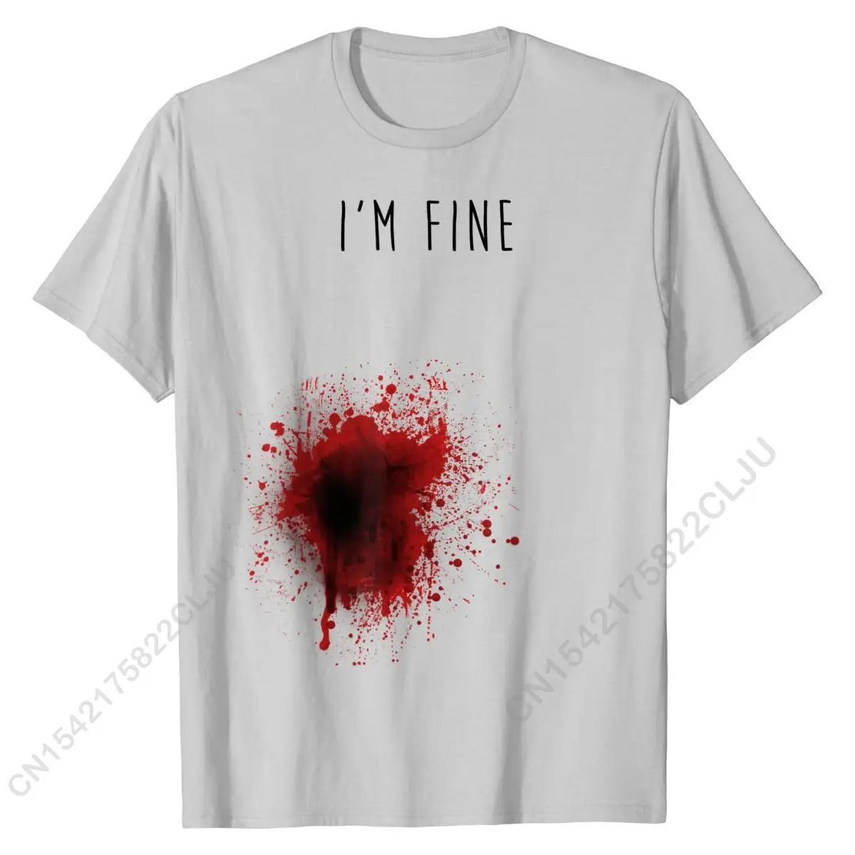 I\'m Fine T-shirt T-Shirt Men Rife Normal Tops Shirts Cotton Tshirts Printed On