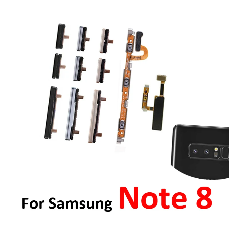 Botón de Encendido/Apagado y Volumen para Samsung Note 8 N950 N950F, Nuevo, Tecla Lateral Externa Interna, Cable Flexible, Repuestos