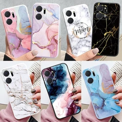 Case For Honor X7a Back Cover Protective Silicone Funda Fashion Marble Stone Texture Coque For HonorX7a 6.75 X8b X7b X7c X7d X8c
