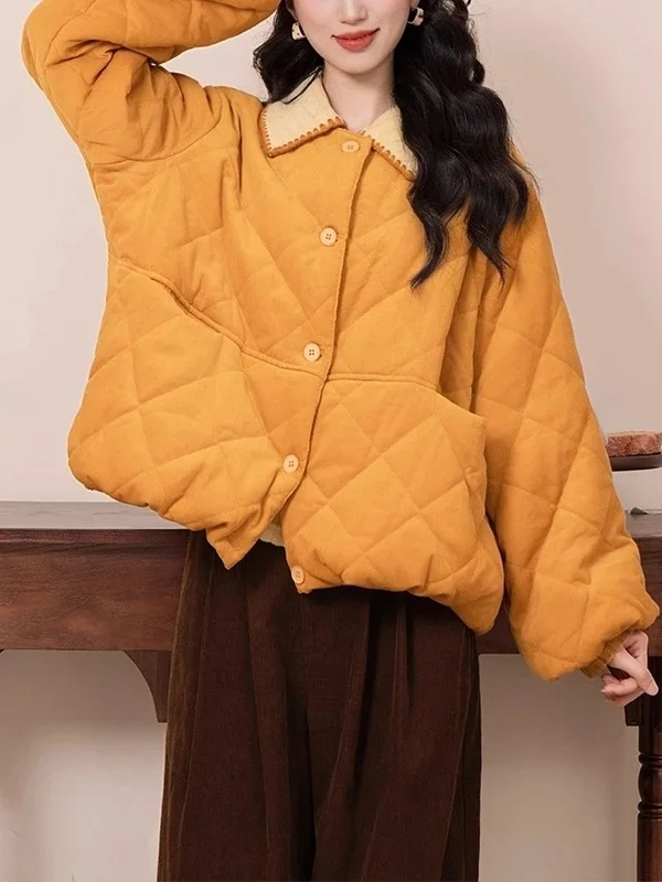 

Effectiveness для похудения, винтажное свободное хлопковое джето с ромбовидным узором, женское рта, теплое уплотнение