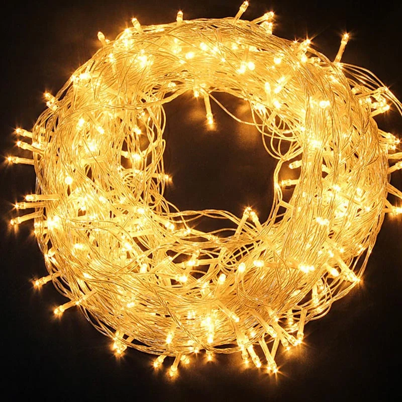 10m 20m 50m 100m LED String Fairy Lights Garland Christmas Light Outdoor Waterproof Garden Street Wedding Decoration Lighting