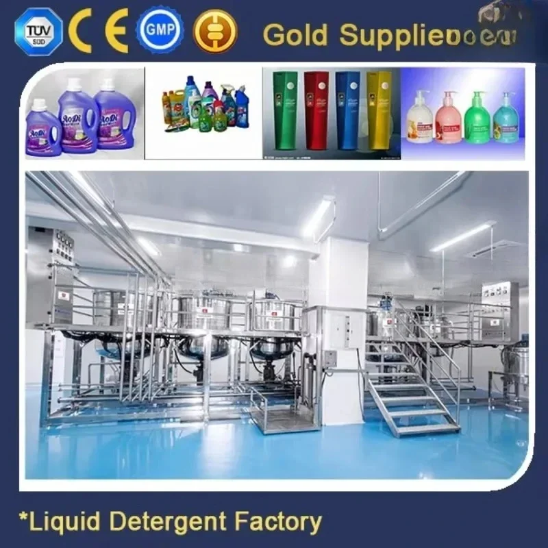 100L Hydraulic Lift Cosmetic Cream Mixer Homogenizer Vacuum Mixing Emulsifier With Oil Water Tank