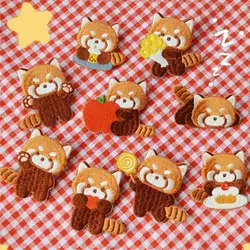 Cute Raccoon Patch Girls Bag Dress Embroideried Patches Small Glue Sticker Kid Clothes Hairclip Designer Costura Sewing Supplies