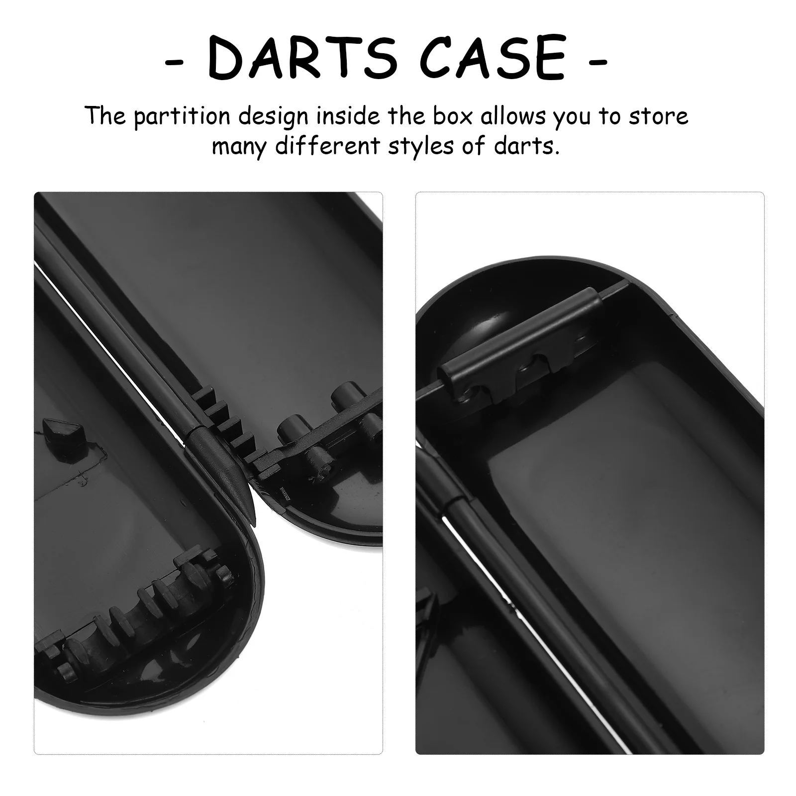 Scatola portaoggetti per freccette Custodia portatile da asporto per parete Accessori per pannelli in plastica nera da viaggio
