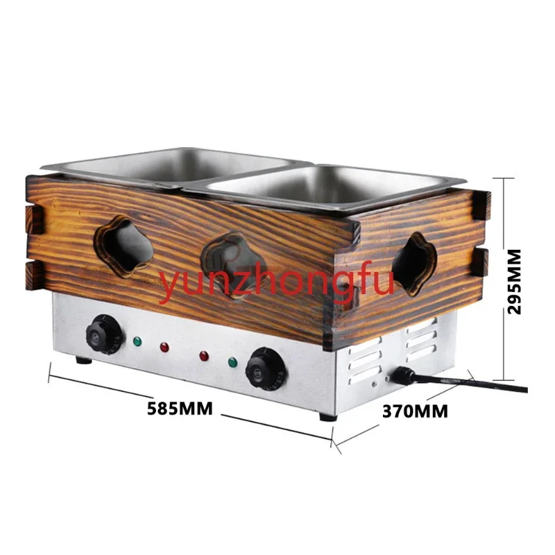 

110/220V Kanto Cooking Machine Electric Japanese Oden With Stainless Steel Wooden Surrounding