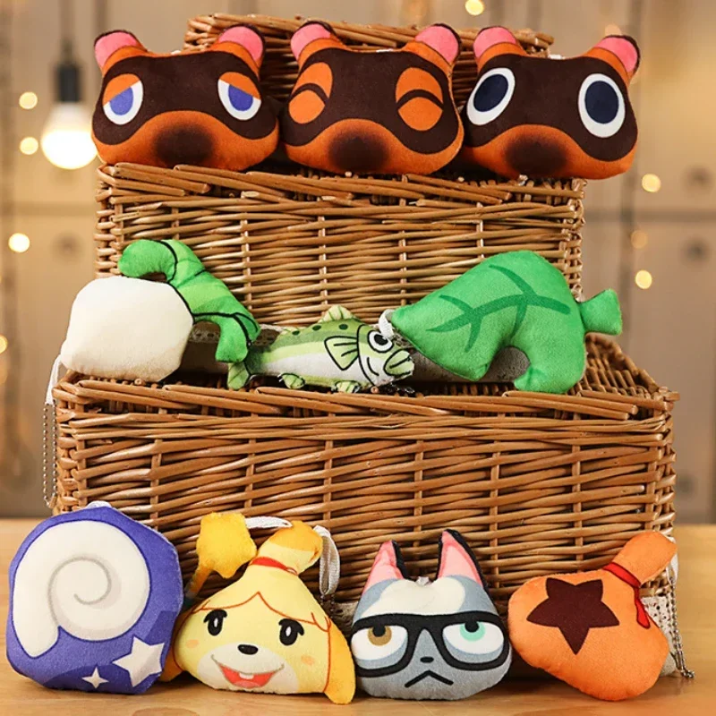 Animal Crossing Plushes cuscino portachiavi Anime Figure Tom Nook Timmy Tommy Cosplay divano cuscino Kawaii zaino ciondolo giocattoli per bambini