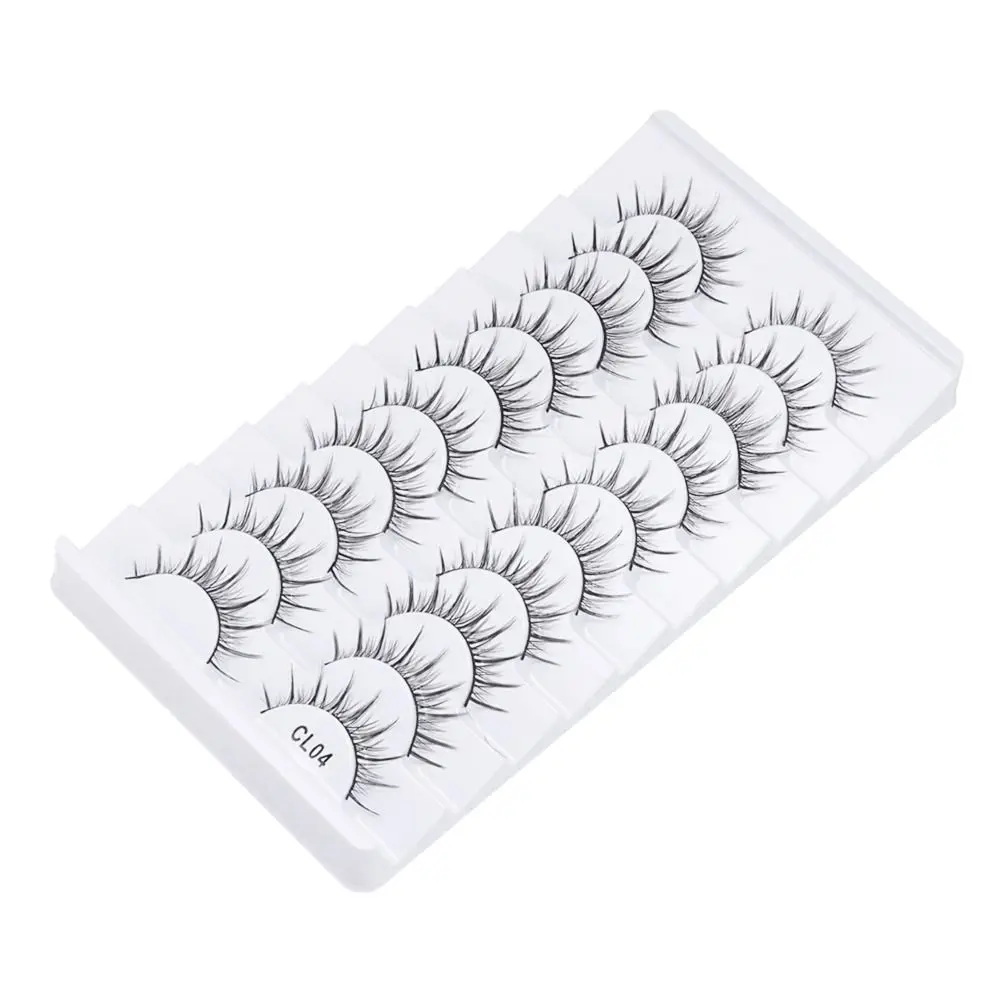 10 Pairs Beauty Full Strip False Eyelashes Handmade Cruelty-free Fake Eyelash Natrual Long 3D Faux Mink Lash Eye Lash Extension