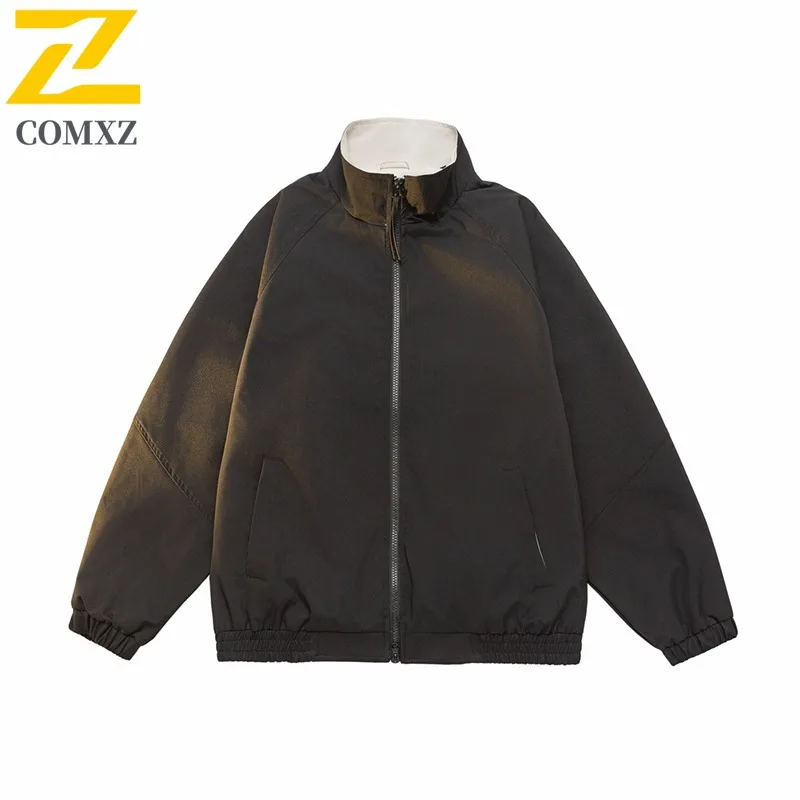 

COMXZ Men Spring Autumn Thin Windproof Waterproof Breathable Hiking Jacket Outdoor Trekking Wear Lightweight Coat Camping Gear