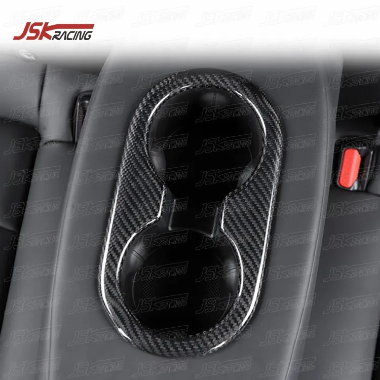 

Carbon Fiber Interior Parts Cup Holder Surround for 2016-2019 Teslal Model 3