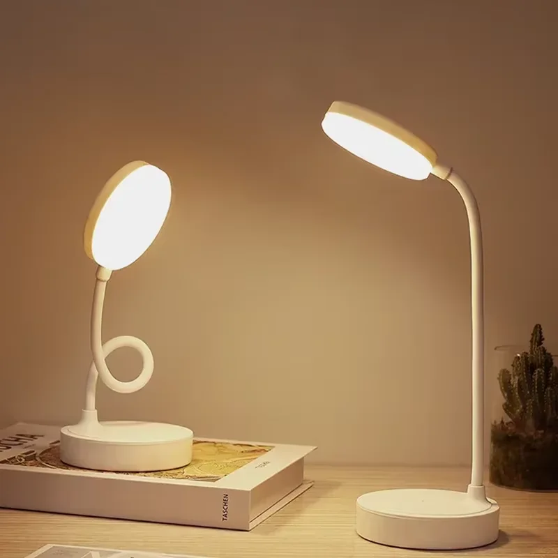 

USB Foldable Table Lamp Portable Desk Light Support 3 Color Stepless Dimming Eye Protection Bedroom Reading Bedside Lamp