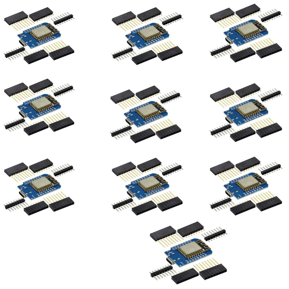 1-10PCS WeMos D1 Mini TYPE-C/Micro USB ESP8266 ESP-12F CH340G V2 Module WiFi D1 Mini Development Board 3.3V With Pin For Arduino