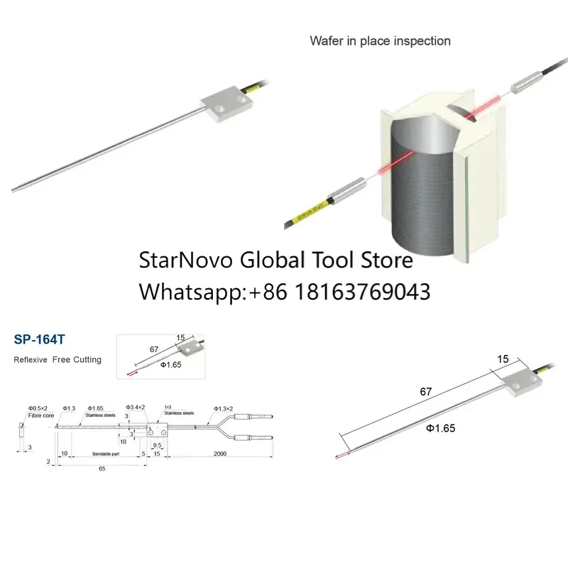 2026 Hot！ Senpum Photoelectric Sensor Diffuse Reflective Type Optical Sensor Cable Head Fiber Optic Probe for FU-63T