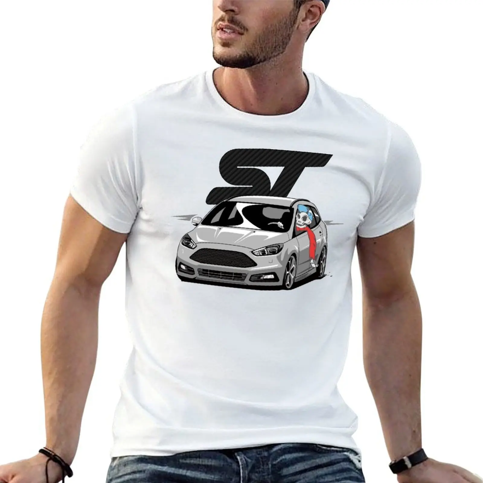 

Focus 3 ST MK3 Tournament Skulldriver T-Shirt t shirt men 100% cotton luxury brand T-Shirt