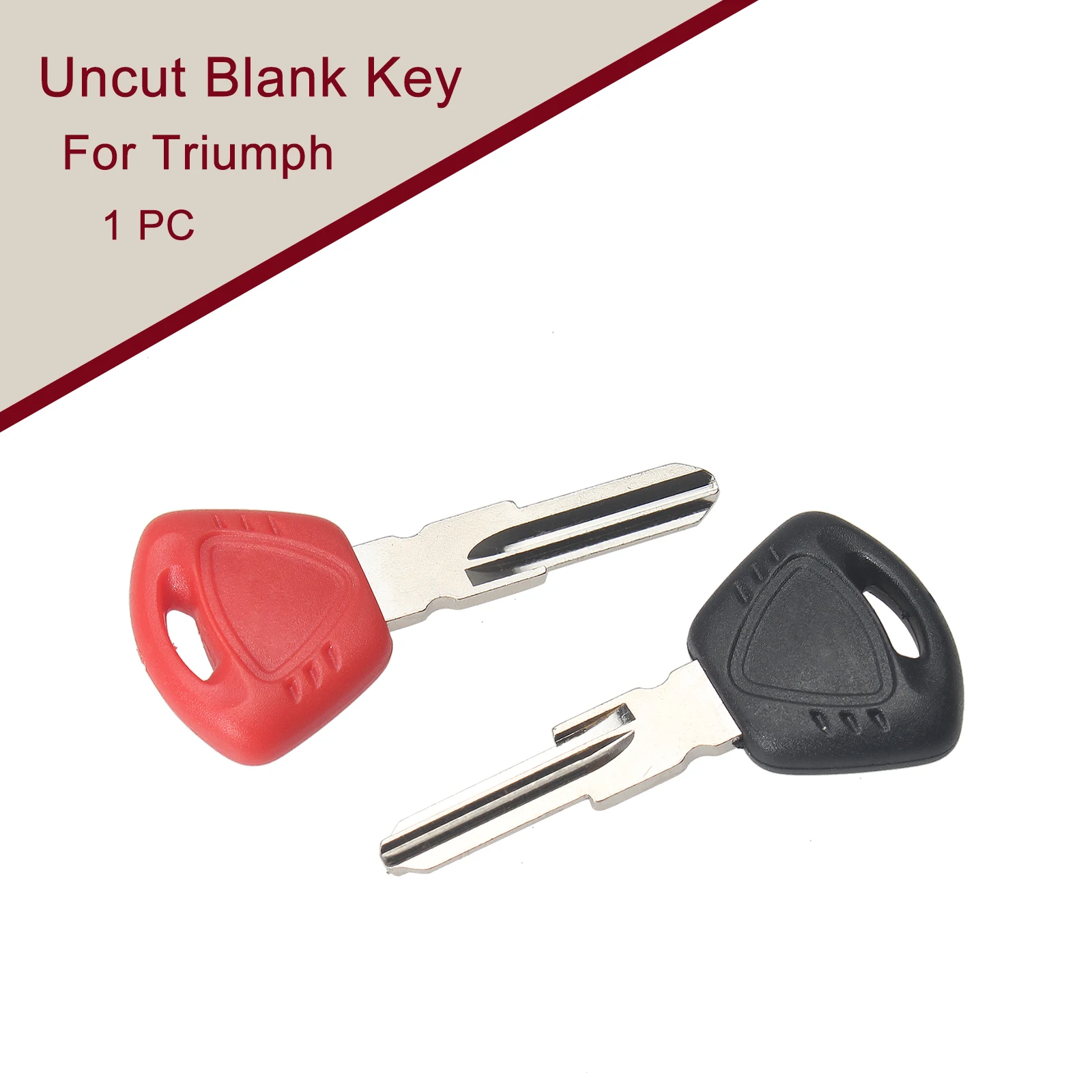 1 PC Black/Red Uncut Blank Key For Triumph Daytona 675 Speed Triple Tiger 800/XC Tiger Explorer/XRx Trophy 1215 Motorcycle Keys