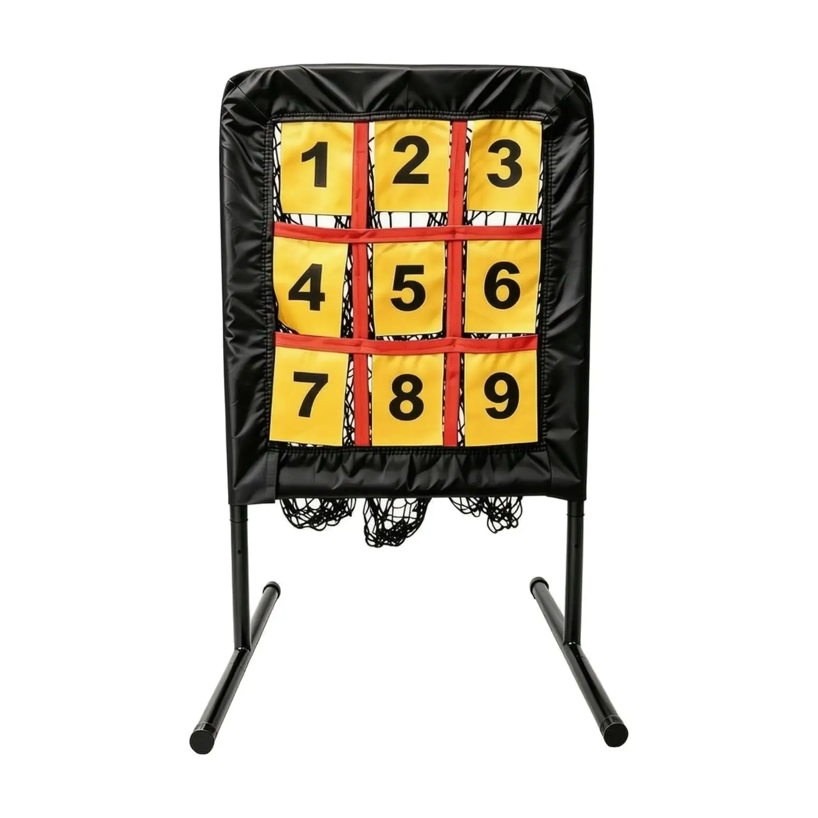 Freestanding Baseball Practice Net for Pitching Accuracy with Quick Setup Collapsible Frame for Field Training