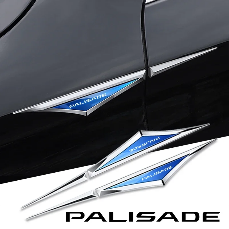 2pcs 3d alloy car stickers car accsesories accessory for hyundai palisade