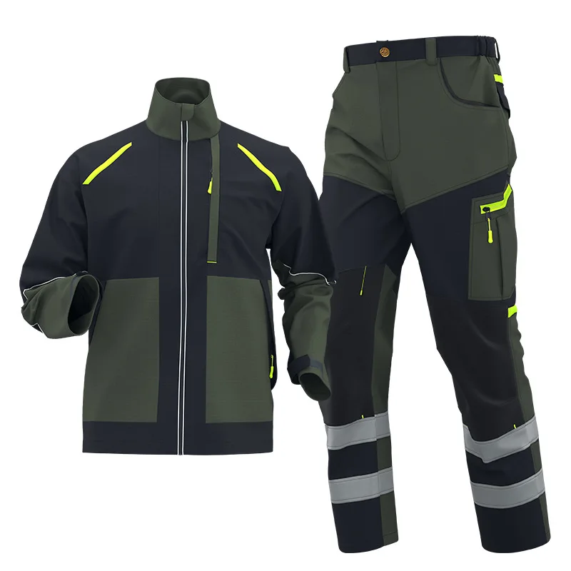 spring-and-autumn-tear-proof-overalls-men's-wear-resistant-and-durable-miners'-construction-power-workers'-tooling