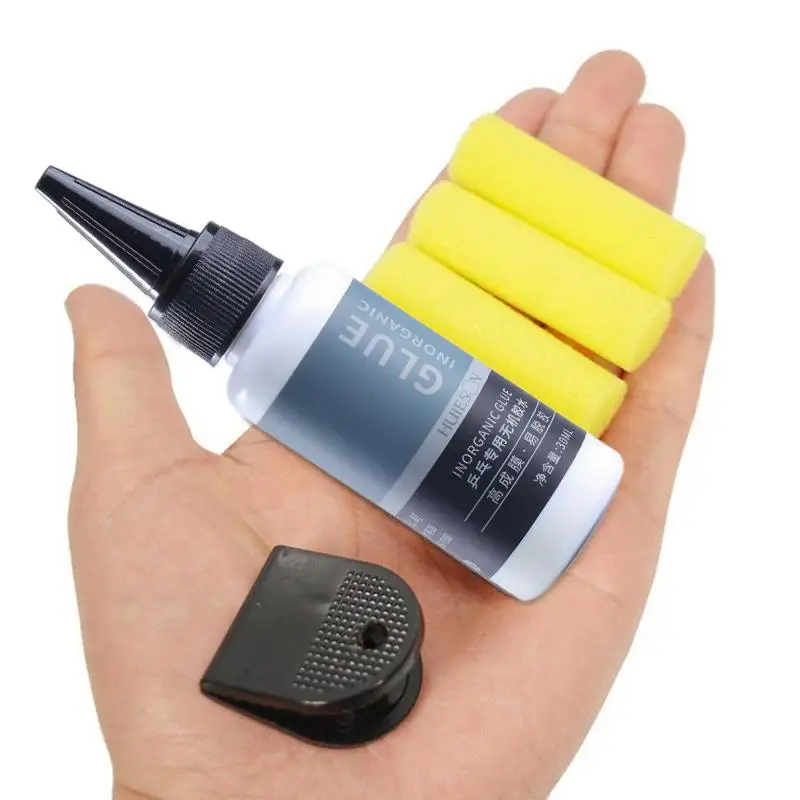 

30ml Table Tennis Racket Set With 5 Sponge 1 Clamp Water Soluble Adhesive Durable And Sturdy Ping Pong Board Glue