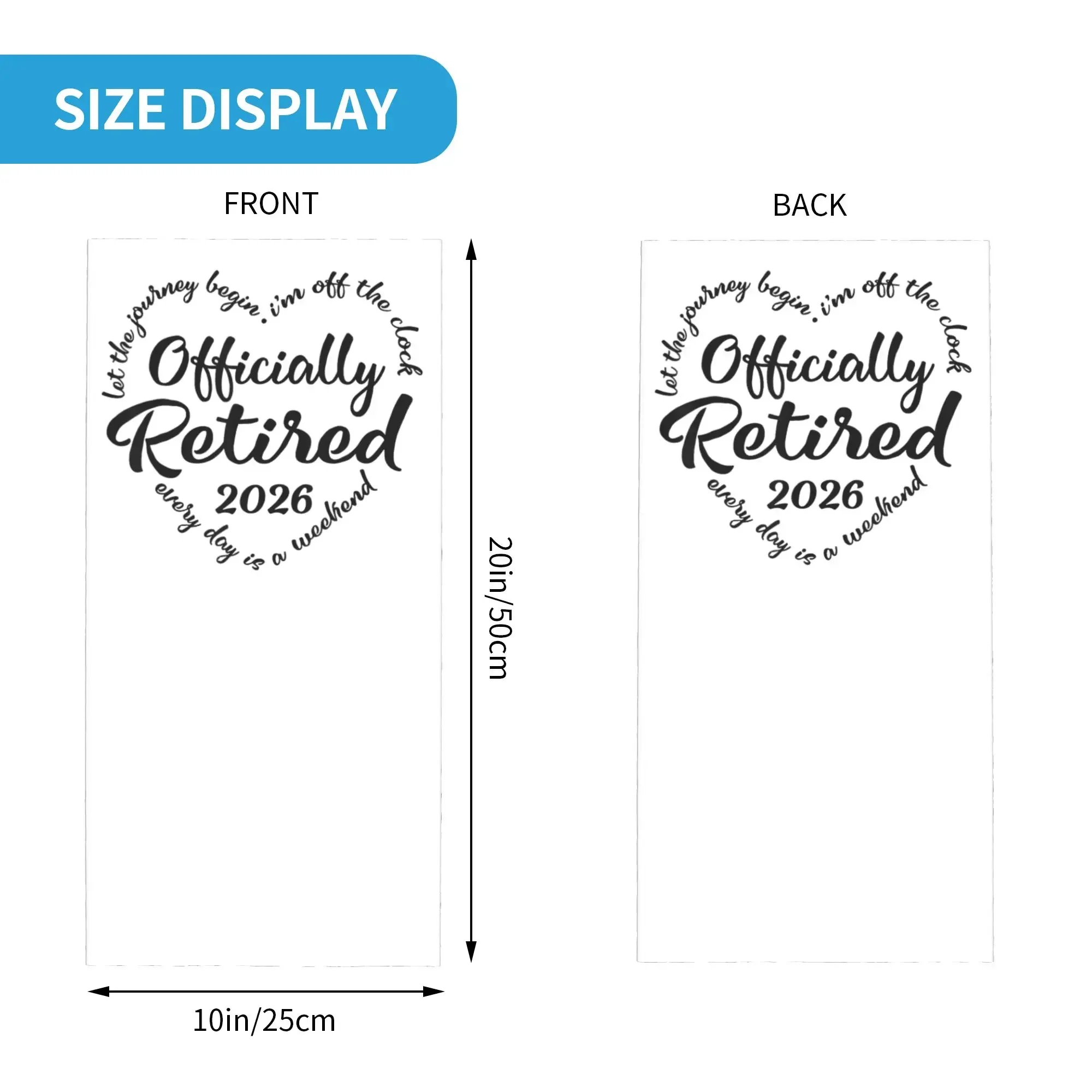 New Officially Retired 2026 Retirement Bandana Neck Cover Printed Funny Balaclavas Wrap Scarf Outdoor Men Women Adult All Season