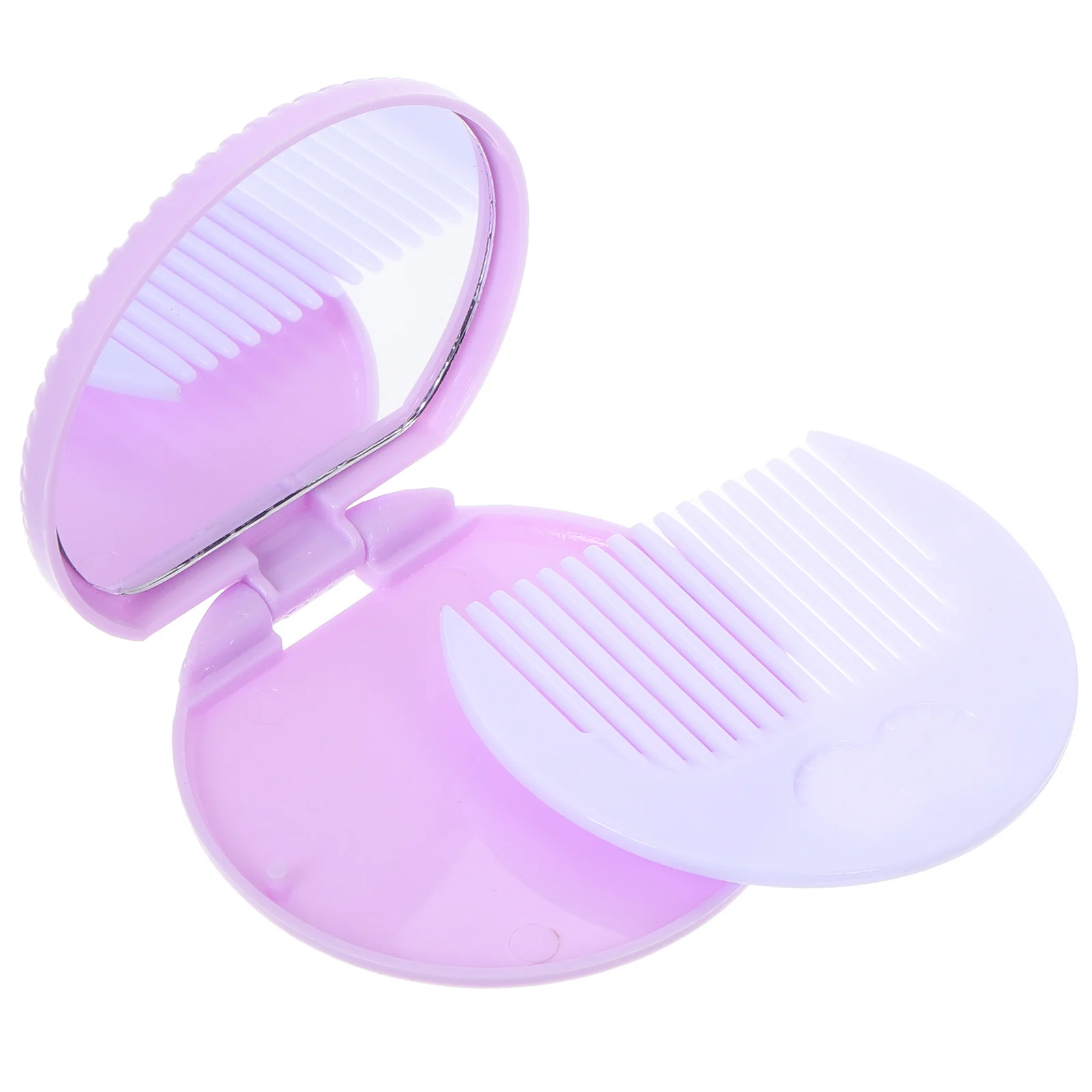 Tragbarer Spiegel in Schokoladenplätzchenform, Kamm, kompakter Make-up-Spiegel, Reise-Mini-Handtaschen-Geldbörsen-Zubehör