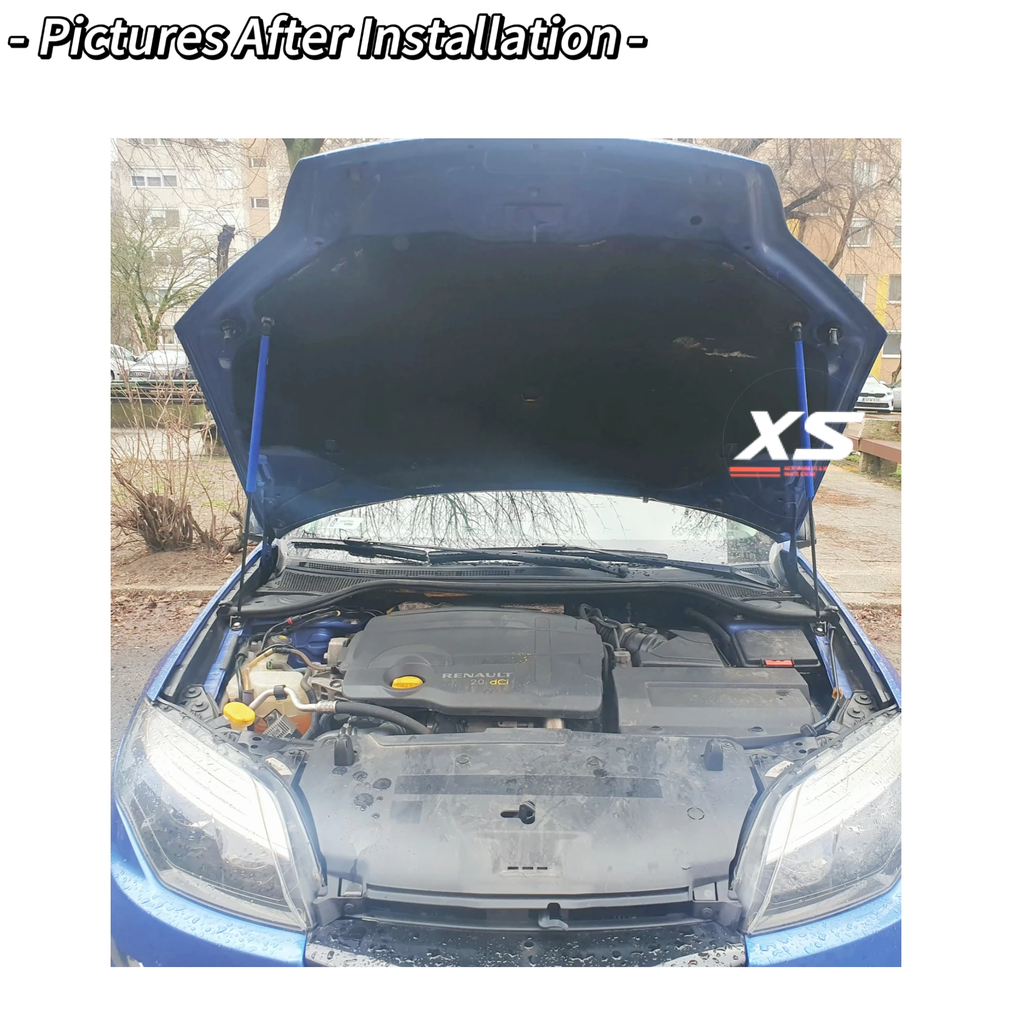 Capó delantero para Renault Laguna III X91 2007-2015, puntales de Gas modificados, amortiguador, soporte de elevación, pistón de varilla de hélice