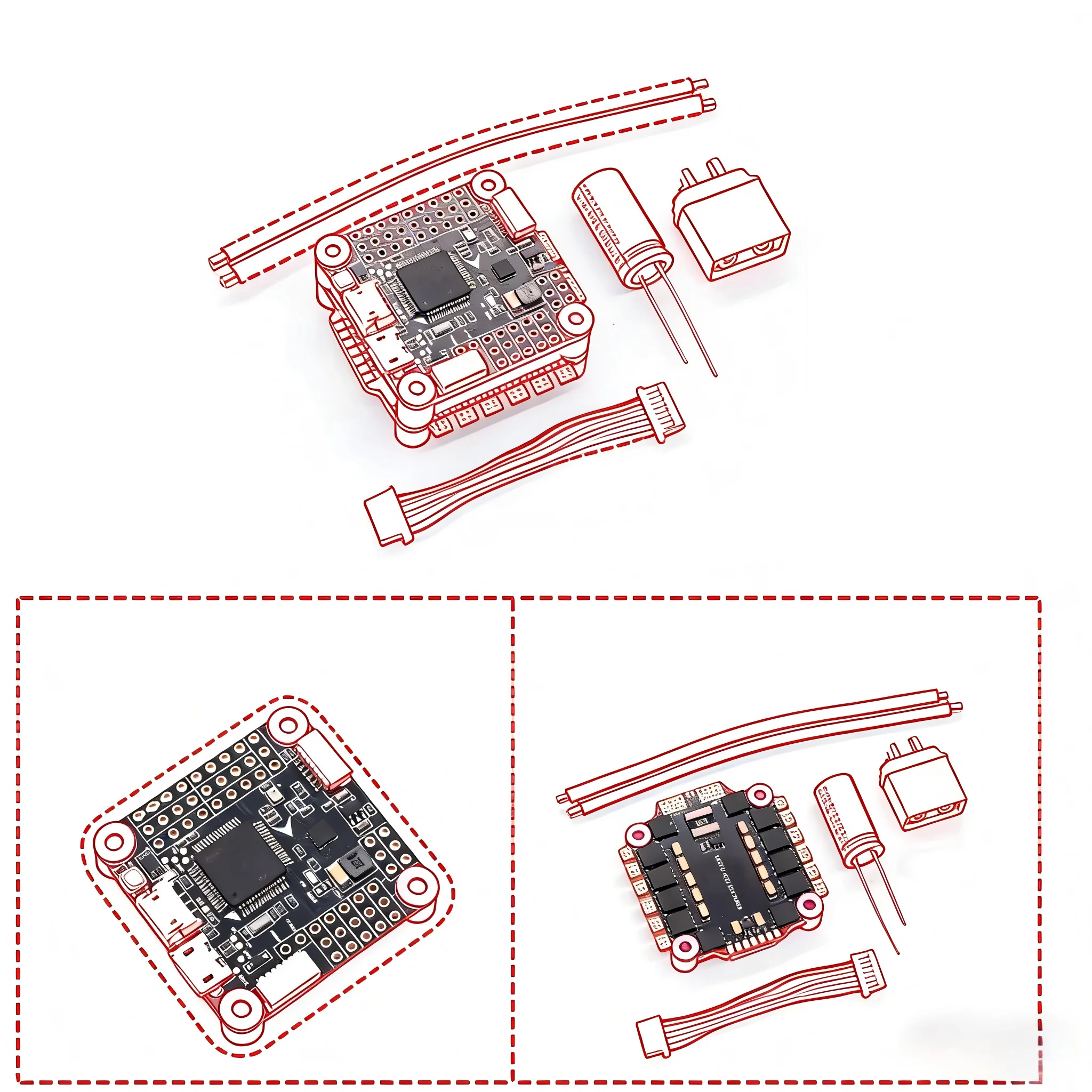 

F4V3S/ F4V3S PLUS+45A/60A 4IN1 ESC+VTX1000+1080P Камера INAV Betaflight Board Барометр OSD Квадрокоптер RC Дрон FPV Racing