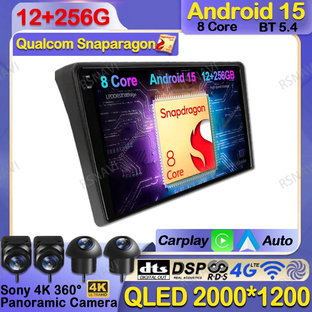 

Автомобильный радиоприемник Android 15 для Fiat Ducato Peugeot Boxer Citroen Jumper 2 2005-2022 QLED GPS Мультимедийная навигация DSP Qualcomm DVD BT